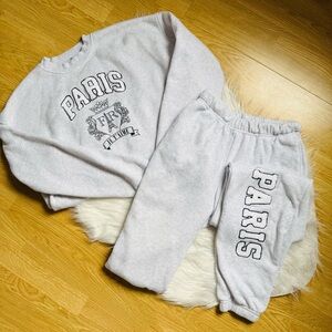ARDENE | Matching Sweatshirt & Jogger Set in Heather Grey Size Medium